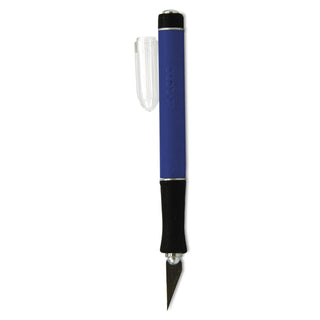 X3000 Rubber-Barrel Hobby Knife, (3) #11 Blades, 4.5" Aluminum/Rubber Handle, Black - 