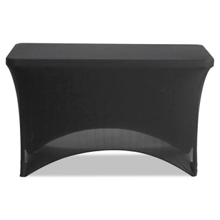 iGear Fabric Table Cover, Polyester/Spandex, 24" x 48", Black - 