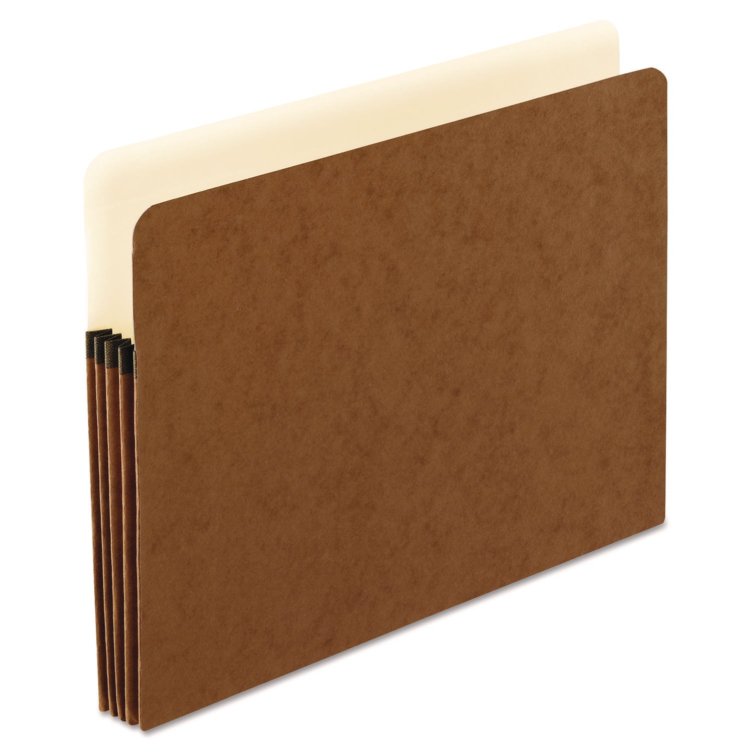 Smart Shield File Pocket, 3.5" Expansion, Letter Size, Red Fiber, 10/Box