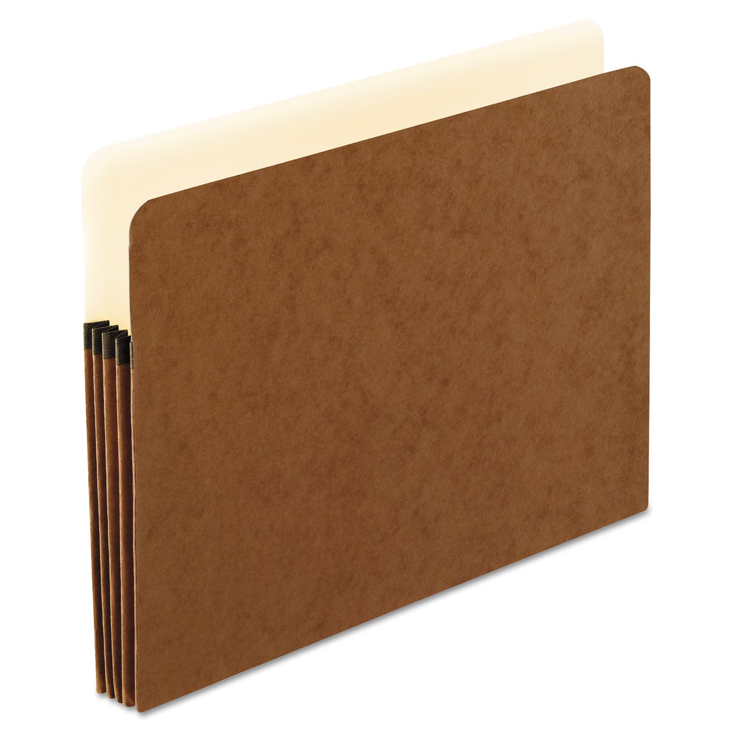 Smart Shield File Pocket, 3.5" Expansion, Letter Size, Red Fiber, 10/Box - 