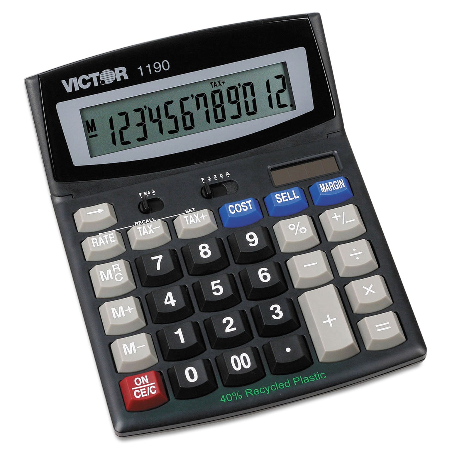 1190 Executive Desktop Calculator, 12-Digit LCD - 