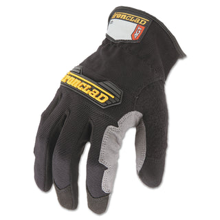 Ironclad WorkForce All-purpose Gloves - Medium Size - Black, Gray - Impact Resistant, Abrasion Resistant, Durable, Reinforced - For Multipurpose, Home, Shop, Construction, Landscape, Yardwork - 2 / Pair