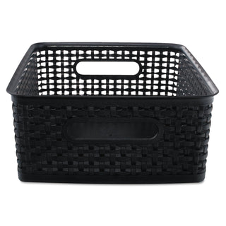 Weave Bins, 14.25 x 10.25 x 4.75, Black, 2/Pack - 