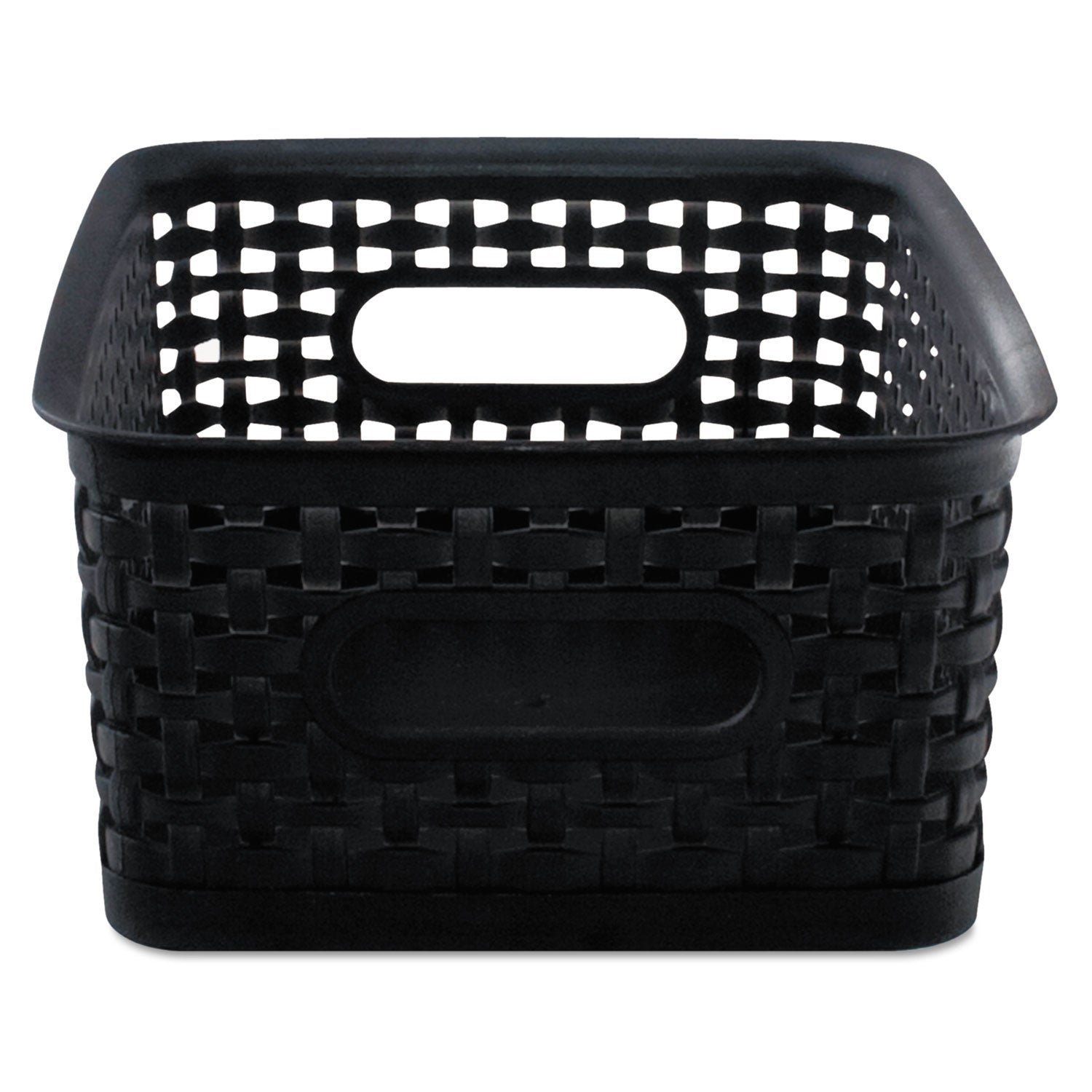 Weave Bins, 9.88 x 7.38 x 4, Black, 3/Pack - 