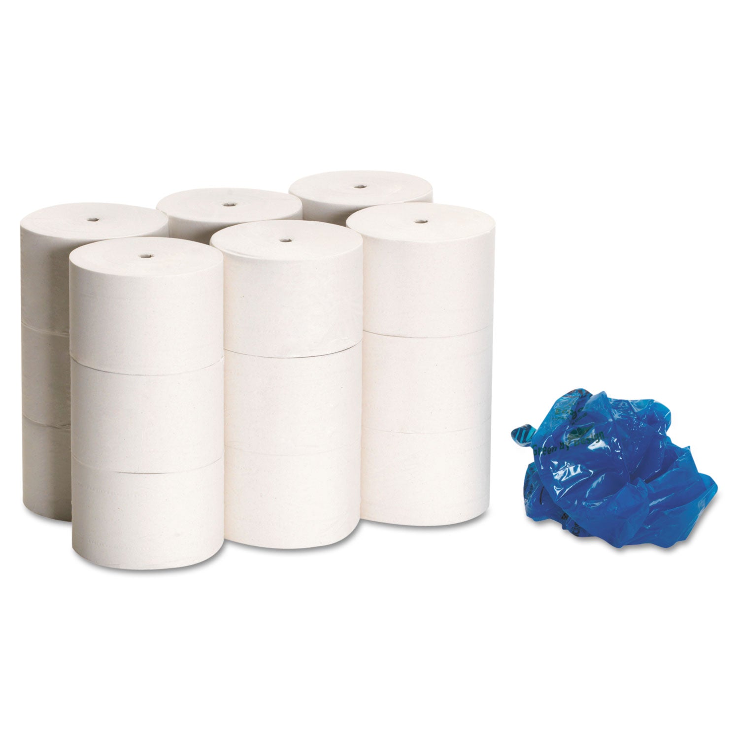 Coreless Bath Tissue, Septic Safe, 2-Ply, White, 1,500 Sheets/Roll, 18 Rolls/Carton - 