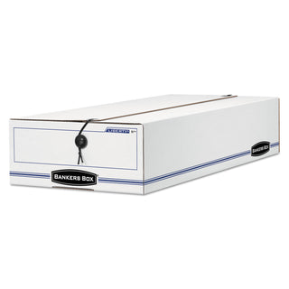 LIBERTY Check and Form Boxes, 9.5" x 23.75" x 4.5", White/Blue, 12/Carton - 