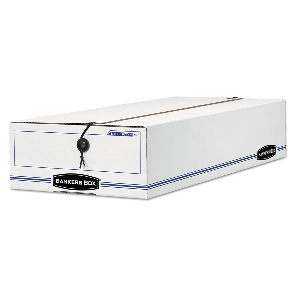 LIBERTY Check and Form Boxes, 9.25" x 15" x 4.25", White/Blue, 12/Carton - 