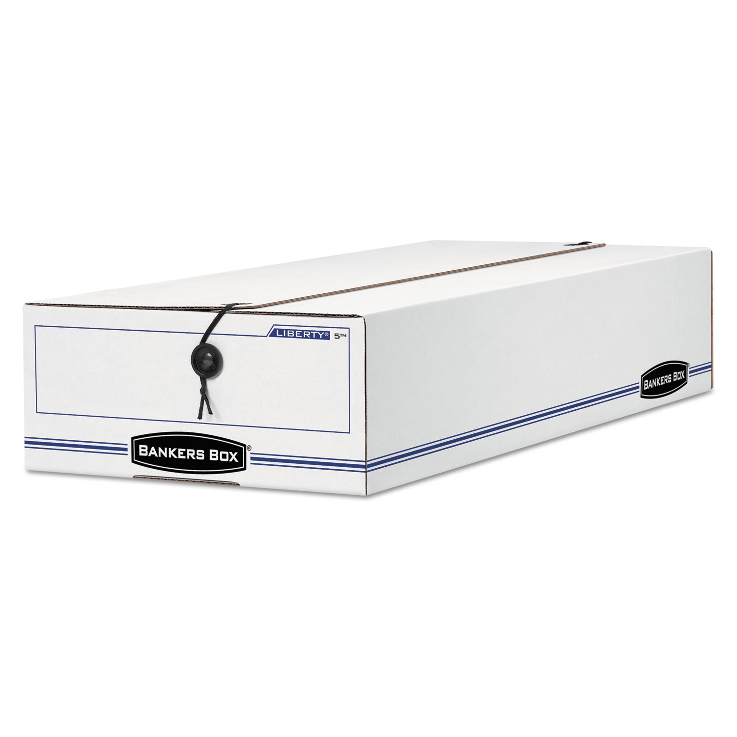 LIBERTY Check and Form Boxes, 9.25" x 23.75" x 4.25", White/Blue, 12/Carton - 