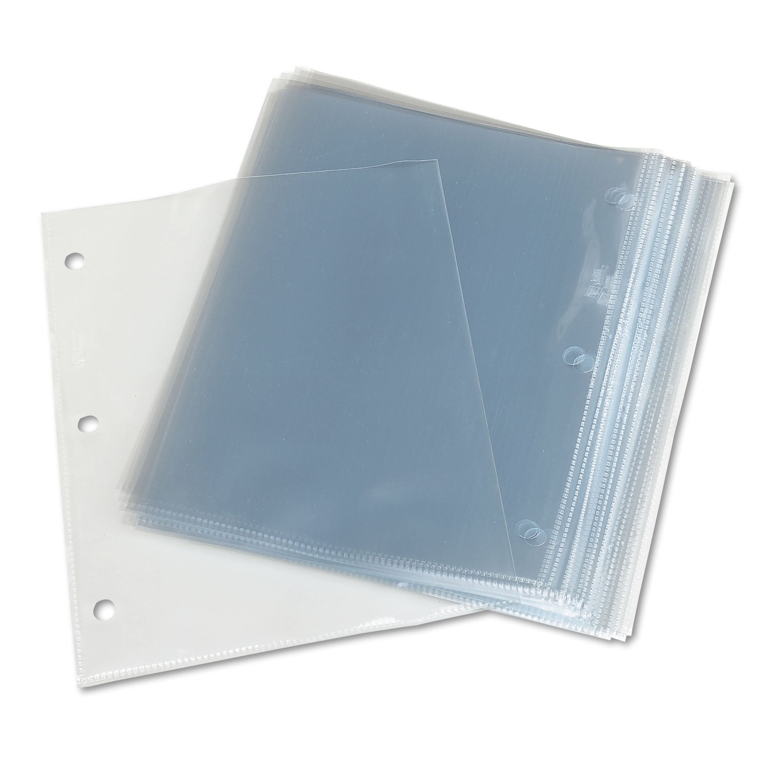 top-load-poly-3-hole-punched-sheet-protectors-letter-diamond-clear-50-box_ave74203 - 4