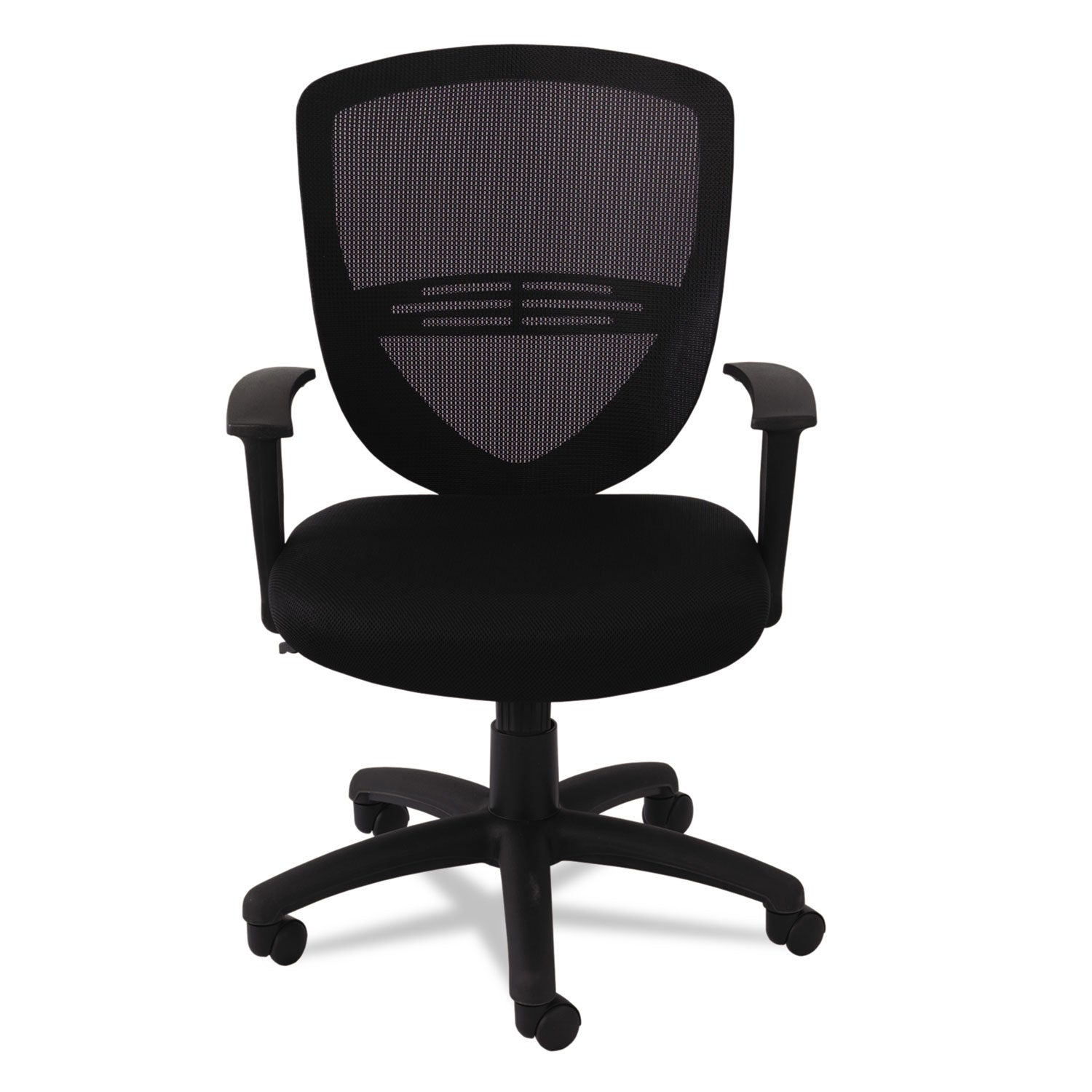 Swivel/Tilt Mesh Mid-Back Task Chair, Supports Up to 250 lb, 17.91" to 21.45" Seat Height, Black - 