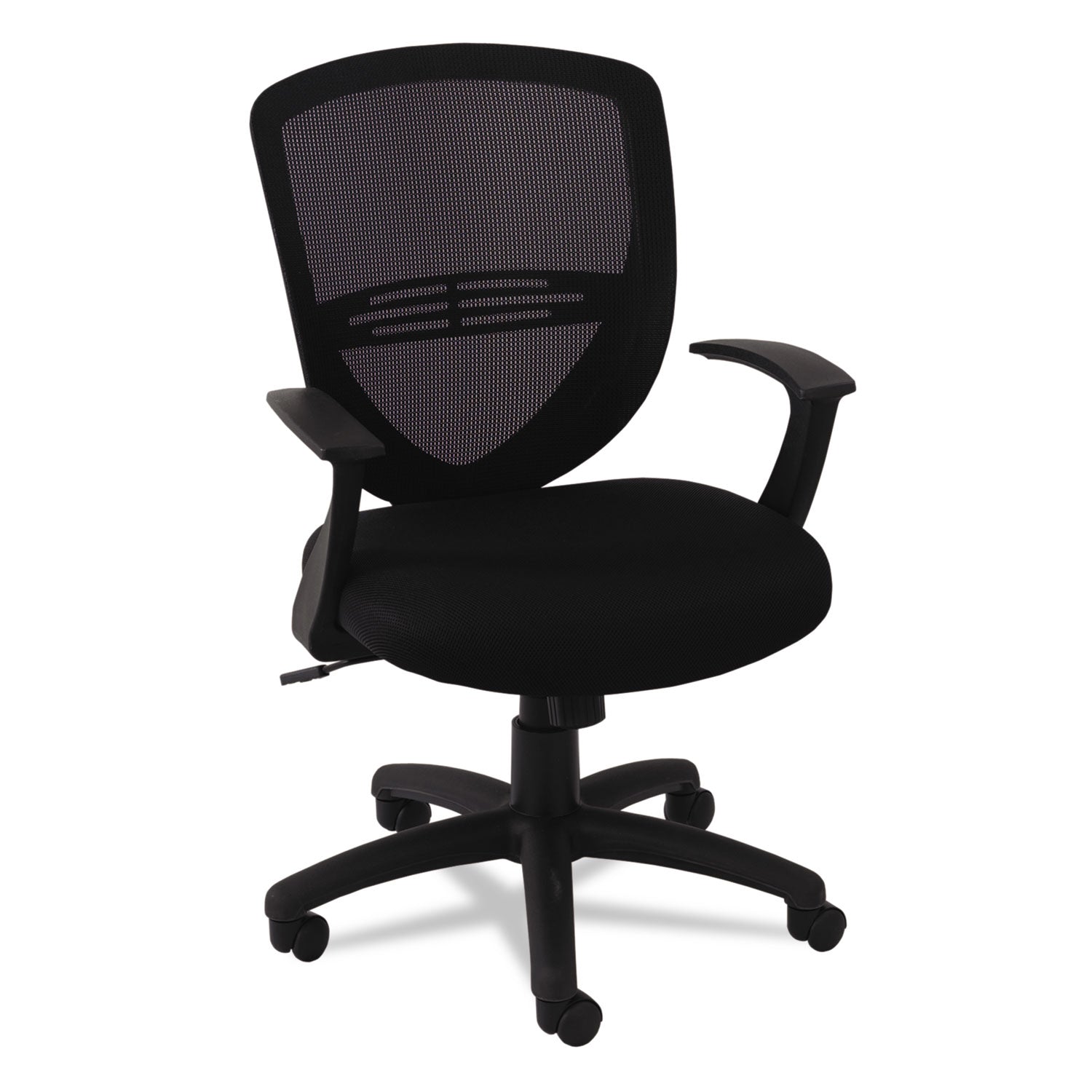 Swivel/Tilt Mesh Mid-Back Task Chair, Supports Up to 250 lb, 17.91" to 21.45" Seat Height, Black - 