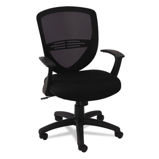 Swivel/Tilt Mesh Mid-Back Task Chair, Supports Up to 250 lb, 17.91" to 21.45" Seat Height, Black - 