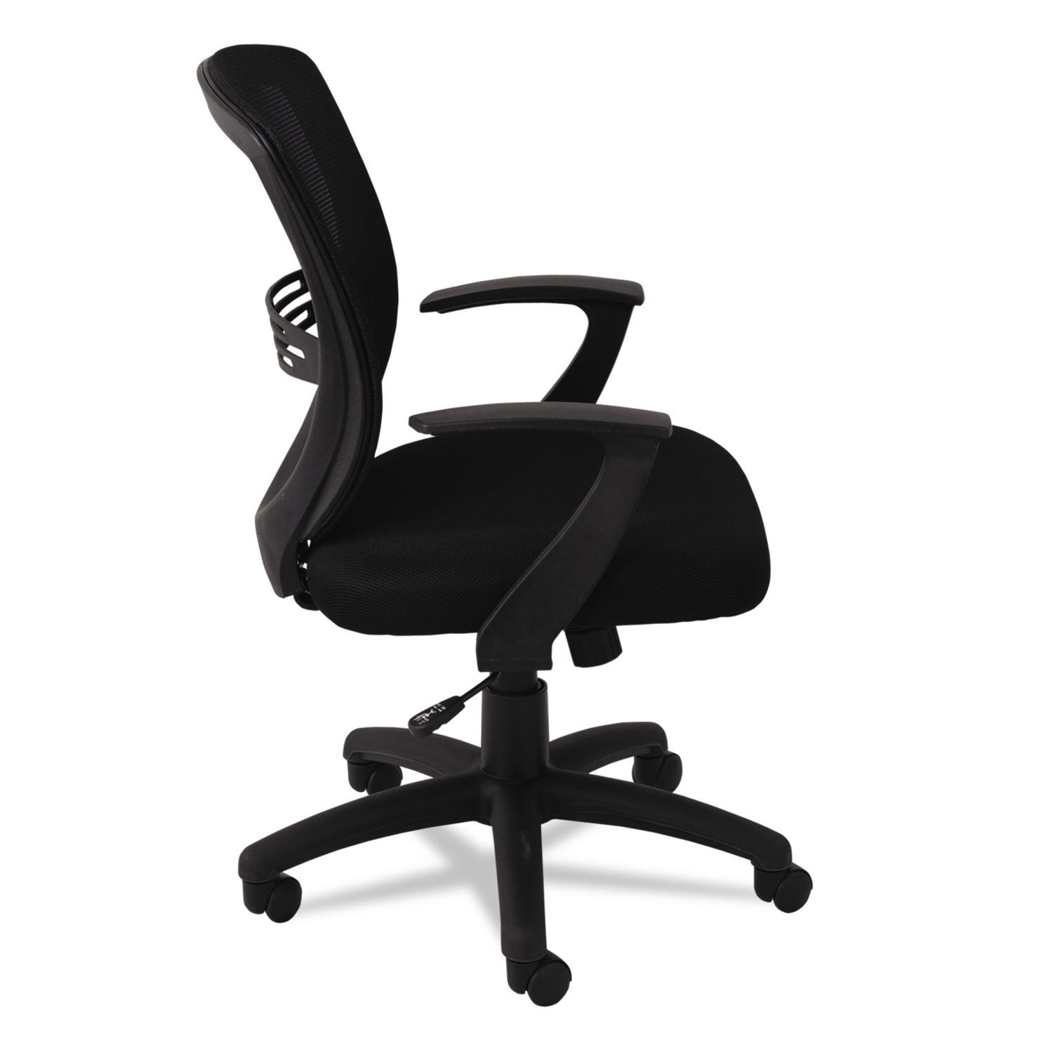 Swivel/Tilt Mesh Mid-Back Task Chair, Supports Up to 250 lb, 17.91" to 21.45" Seat Height, Black - 