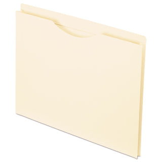 Manila Reinforced File Jackets, 2-Ply Straight Tab, Letter Size, Manila, 50/Box