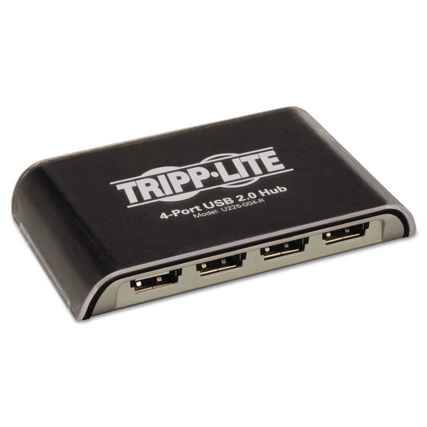 USB 2.0 Hub, 4 Ports, Black/Silver - 