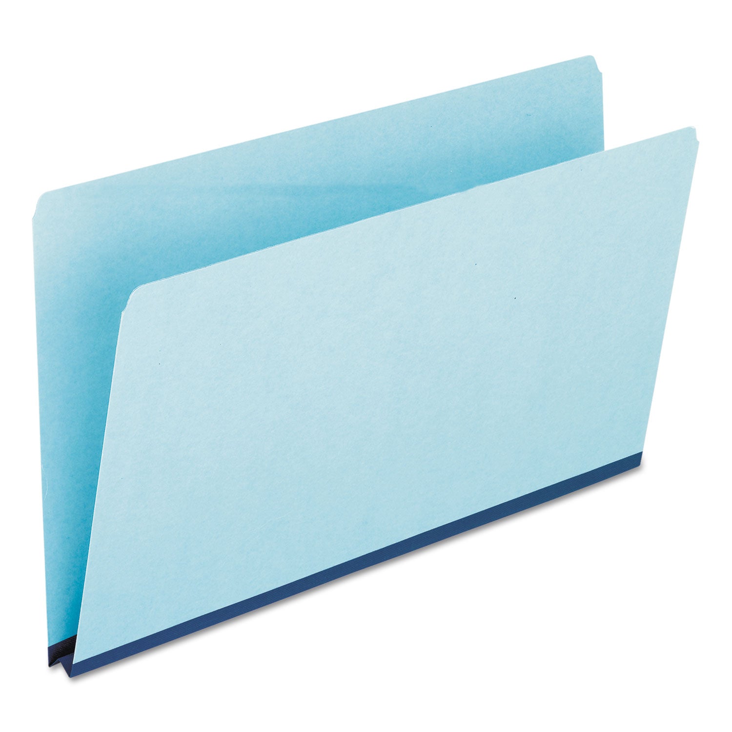 Pressboard Expanding File Folders, Straight Tabs, Legal Size, 1" Expansion, Blue, 25/Box - 
