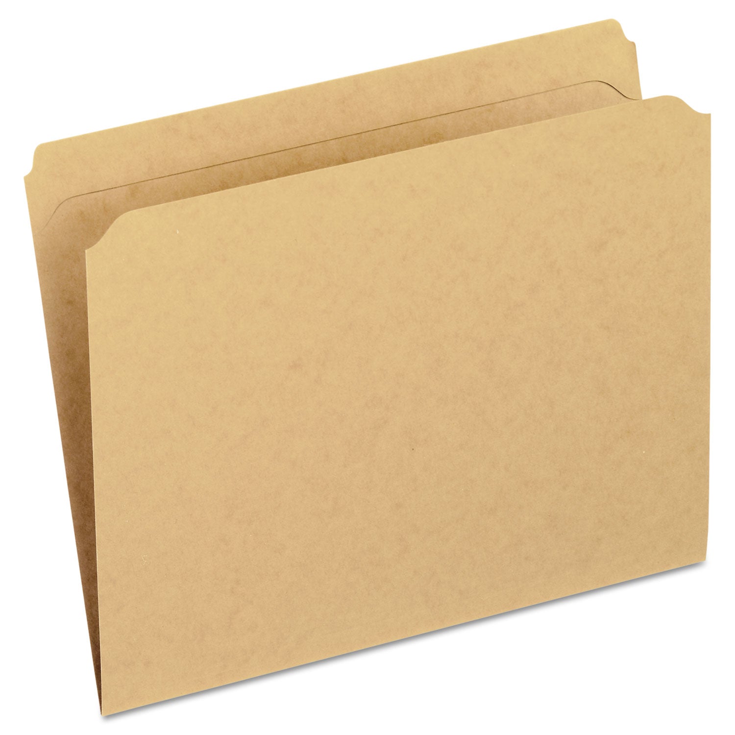 Dark Kraft File Folders with Double-Ply Top, Straight Tabs, Letter Size, 0.75" Expansion, Brown, 100/Box - 
