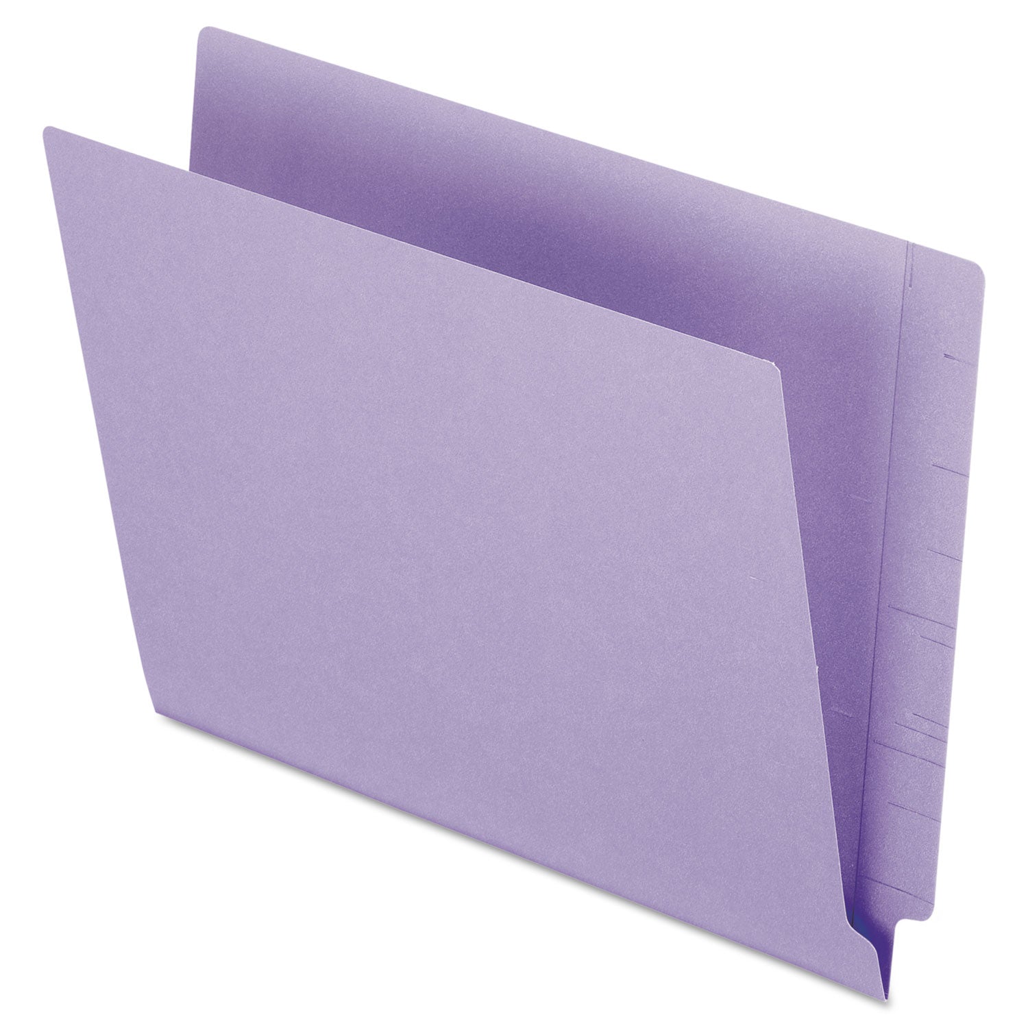 Colored End Tab Folders with Reinforced Double-Ply Straight Cut Tabs, Letter Size, 0.75" Expansion, Purple, 100/Box - 