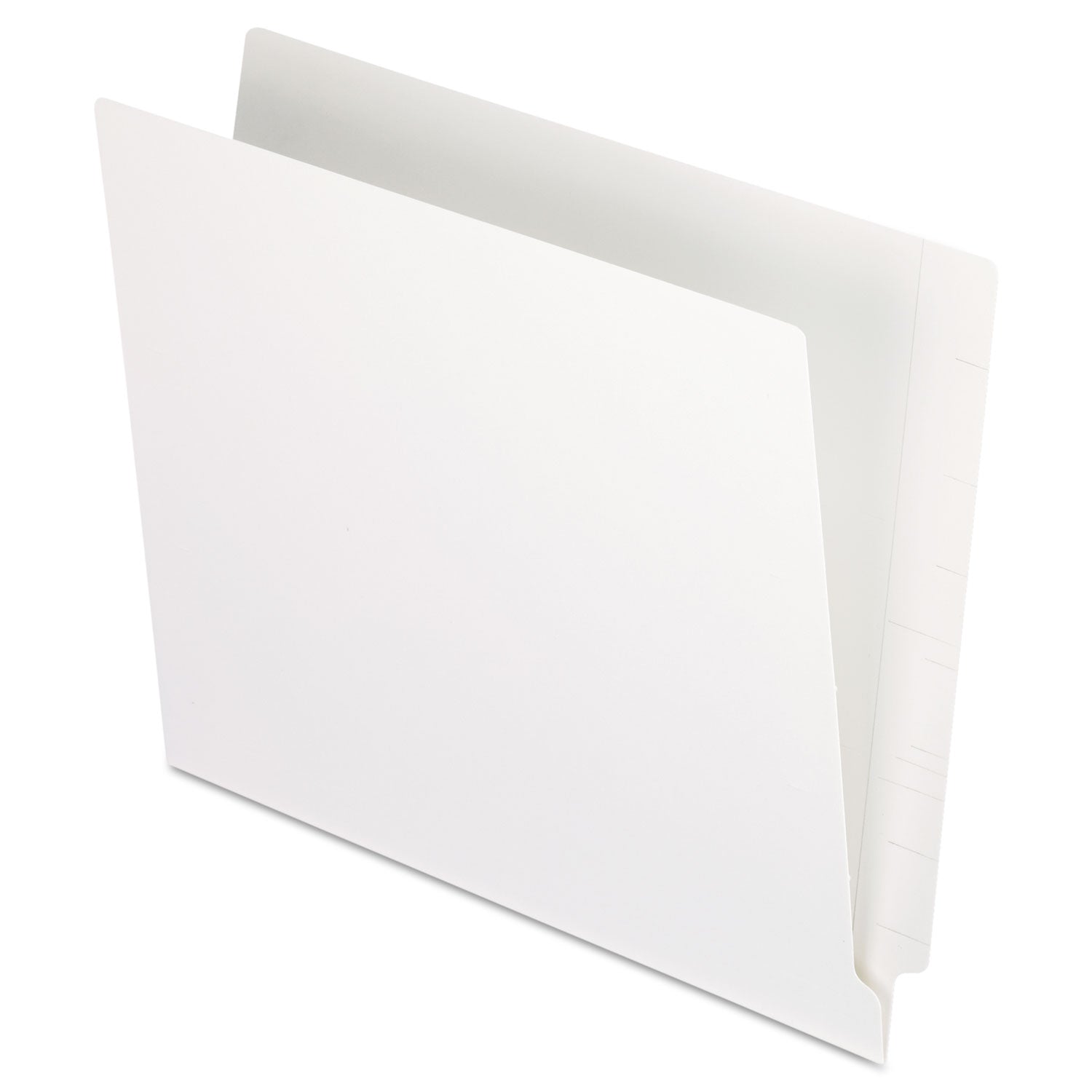 Colored End Tab Folders with Reinforced Double-Ply Straight Cut Tabs, Letter Size, 0.75" Expansion, White, 100/Box - 