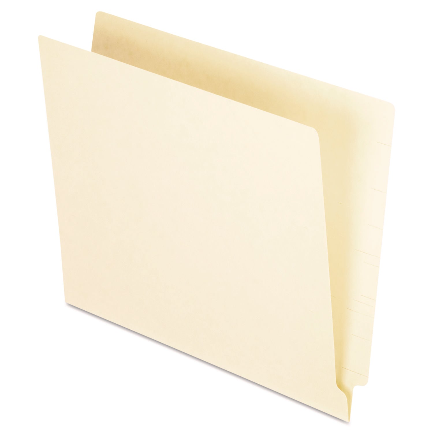 Manila End Tab Folders, 9.5" High Front, Straight 1-Ply Tabs, Letter Size, Manila, 100/Box