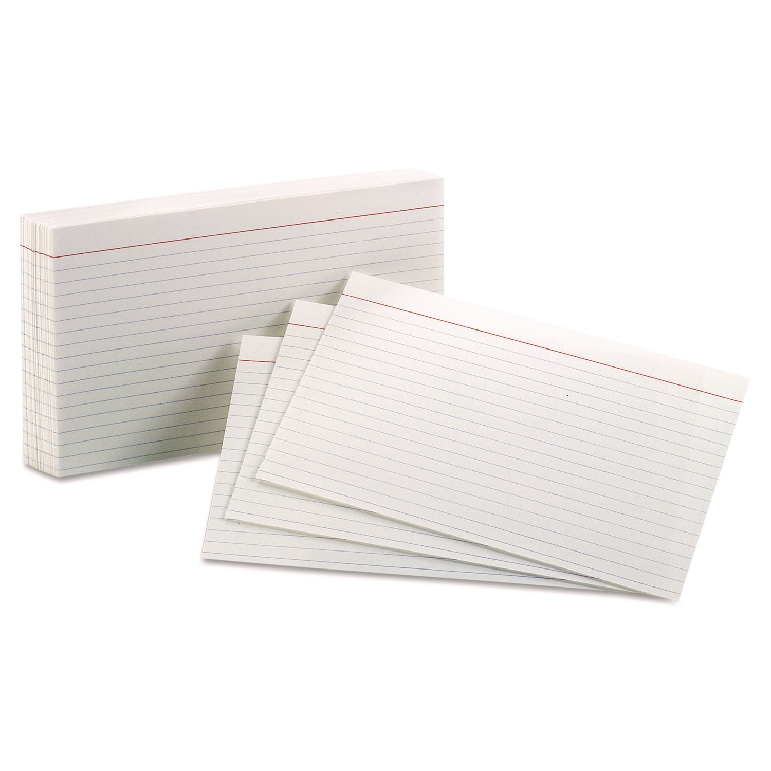 Ruled Index Cards, 5 x 8, White, 100/Pack