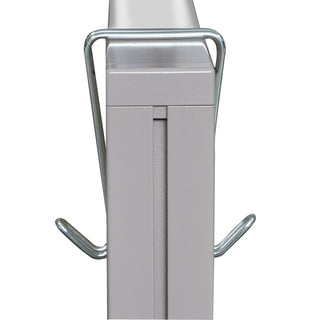 Double Sided Partition Garment Hook, Steel, 0.5 x 3.38 x 4.75, Over-the-Door/Over-the-Panel Mount, Silver, 2/Pack - 