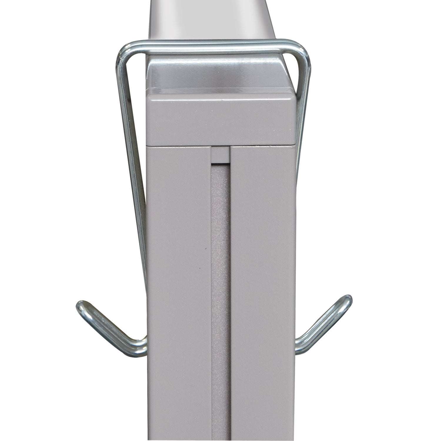 Double Sided Partition Garment Hook, Steel, 0.5 x 3.38 x 4.75, Over-the-Door/Over-the-Panel Mount, Silver, 2/Pack - 