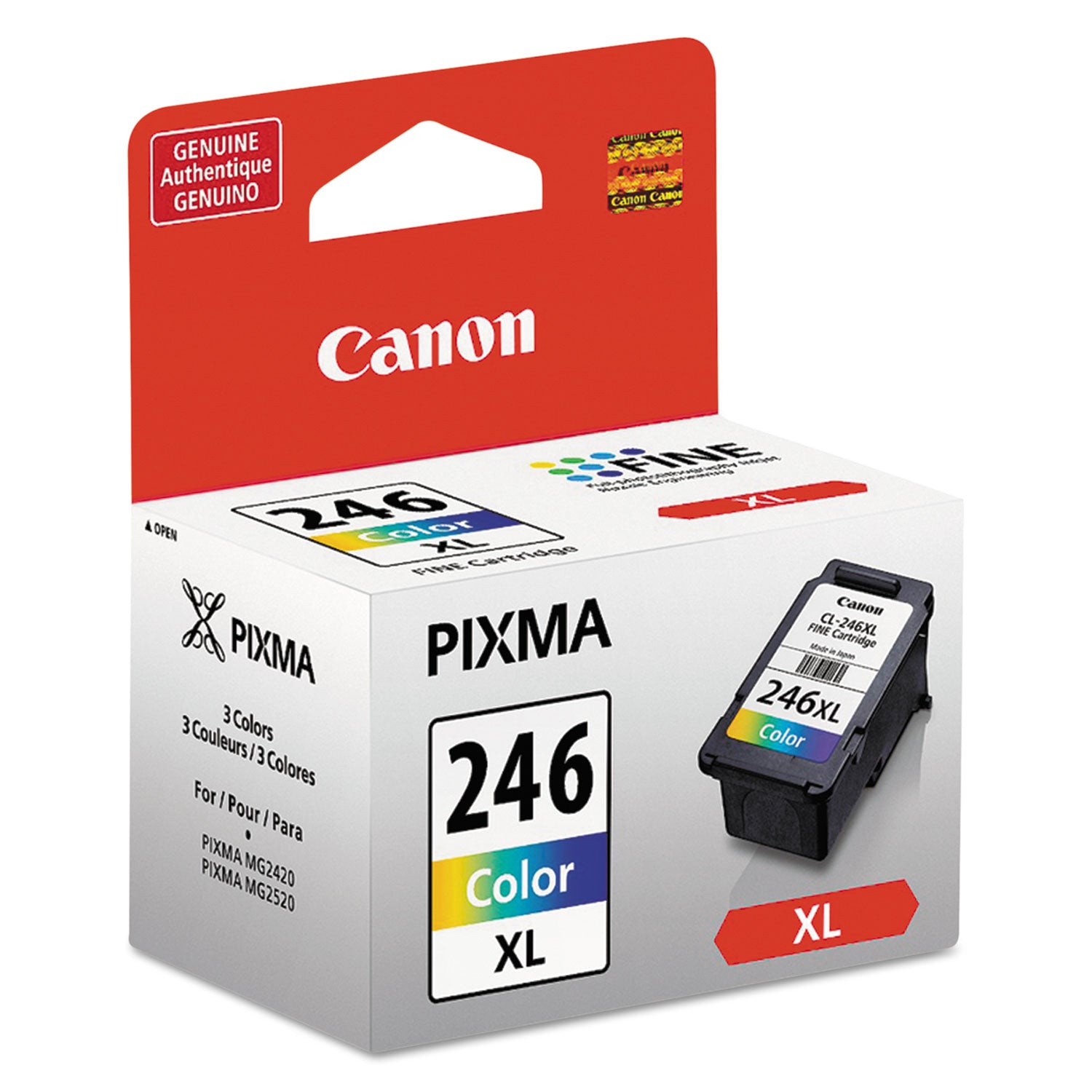 8280B001 (CL-246XL) ChromaLife100+ High-Yield Ink, 300 Page-Yield, Tri-Color