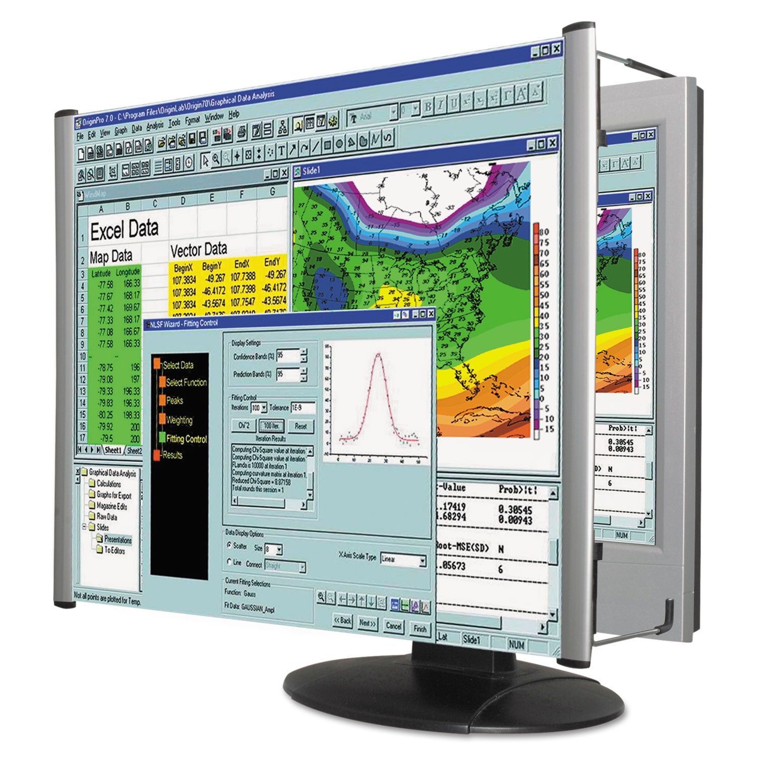 LCD Monitor Magnifier Filter for 22" Widescreen Flat Panel Monitor, 16:9/16:10 Aspect Ratio - 