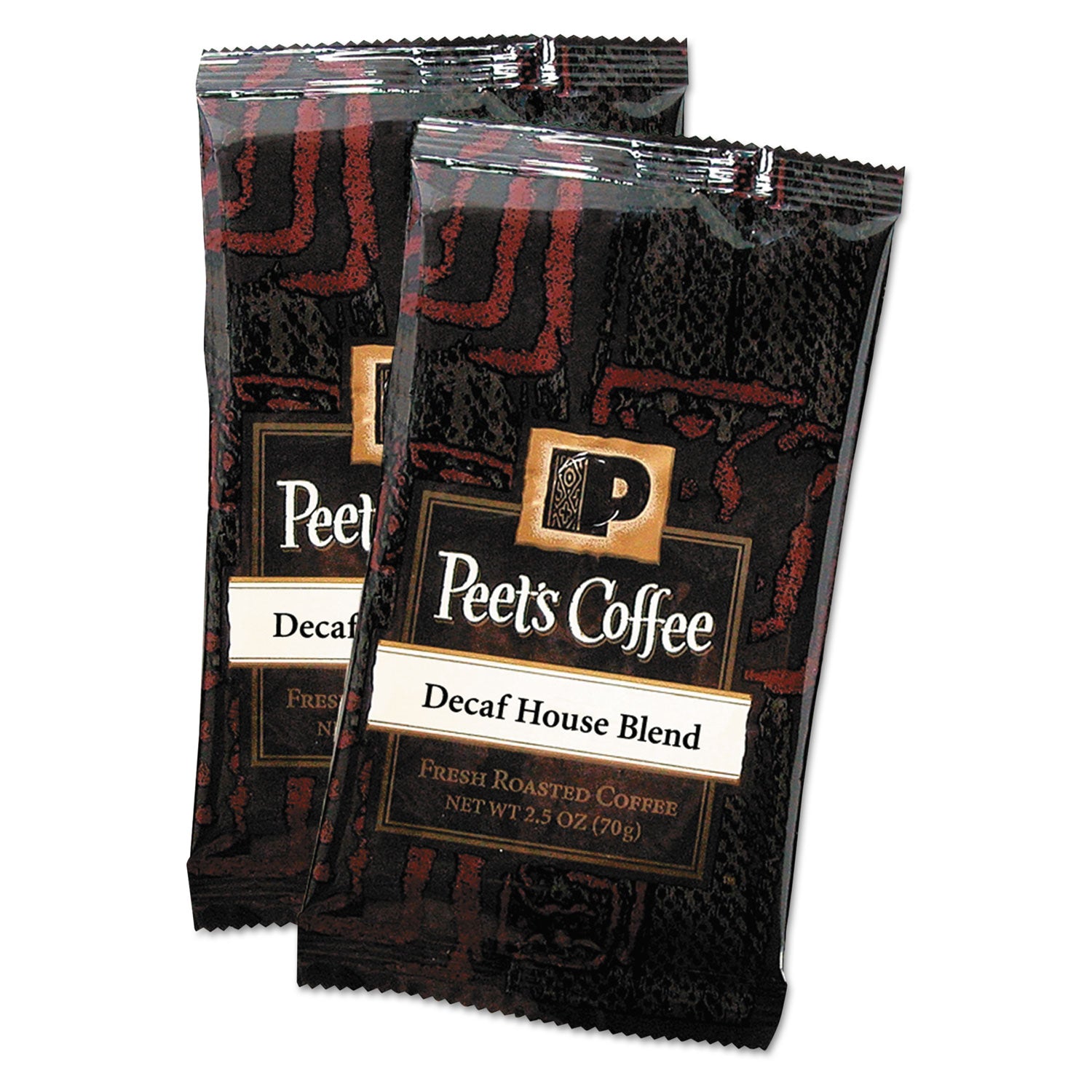 Coffee Portion Packs, House Blend, Decaf, 2.5 oz Frack Pack, 18/Box - 