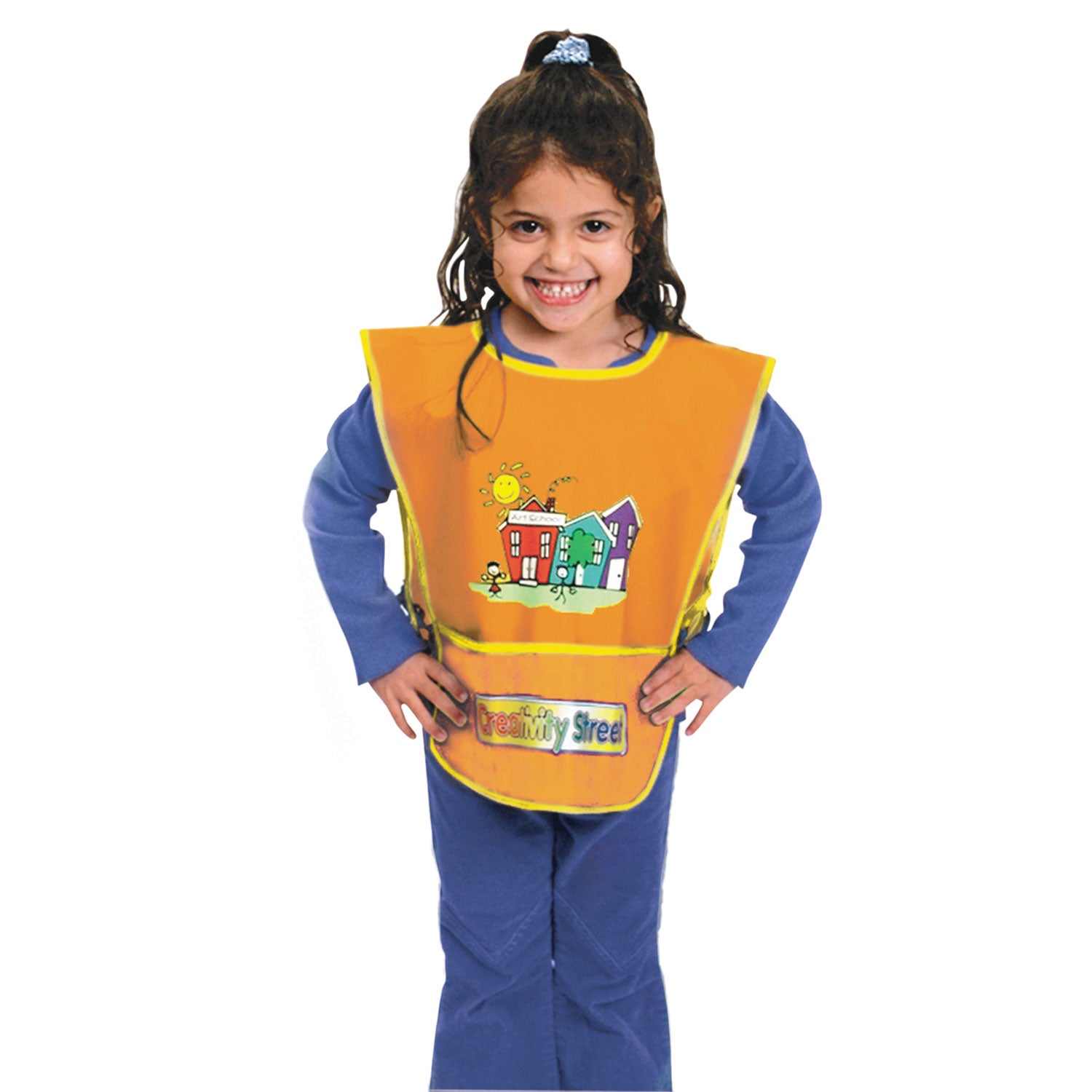 Kraft Artist Smock, Fits Kids Ages 3-8, Vinyl, One Size Fits All, Bright Colors - 