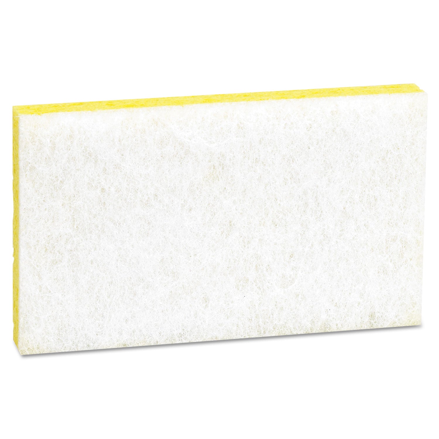 Light-Duty Scrubbing Sponge, #63, 3.6 x 6.1, 0.7" Thick, Yellow/White, 20/Carton - 