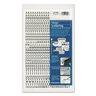 Press-On Vinyl Letters and Numbers, Self Adhesive, Black, 0.25"h, 610/Pack