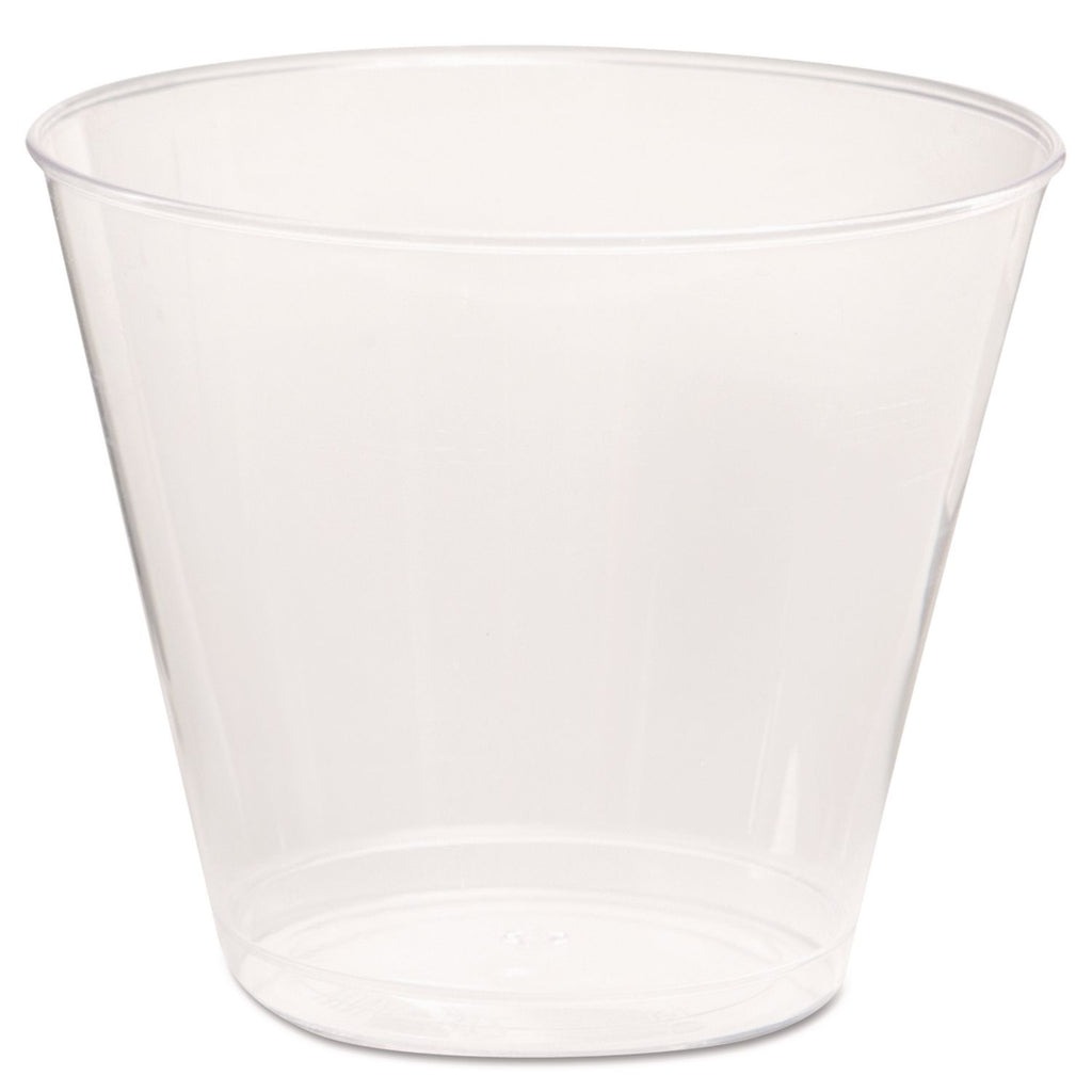 Comet Plastic Tumbler, 5 oz, Clear, Squat, 50/Pack, 20 Packs/Carton