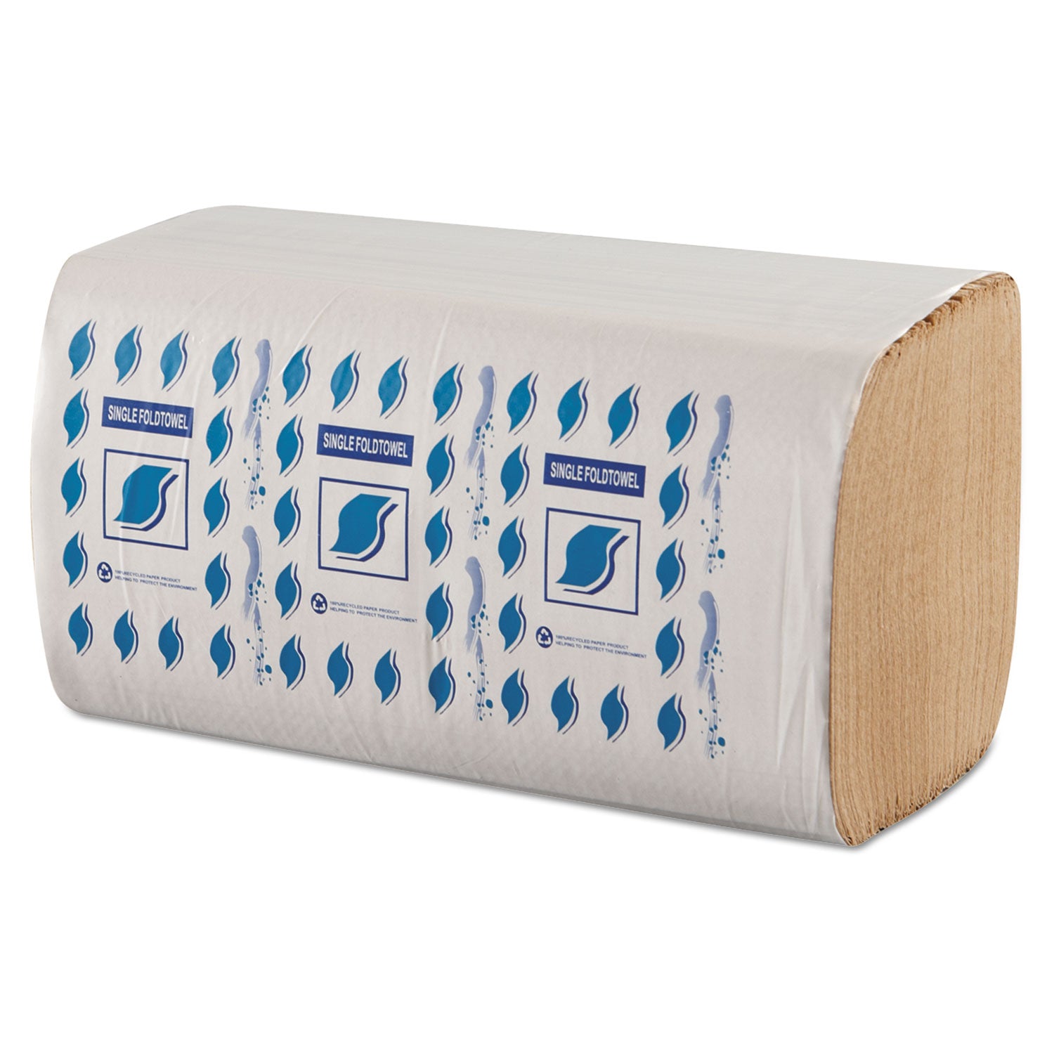 single-fold-paper-towels-1-ply-9-x-925-kraft-334-pack-12-packs-carton_gensf5001k - 1