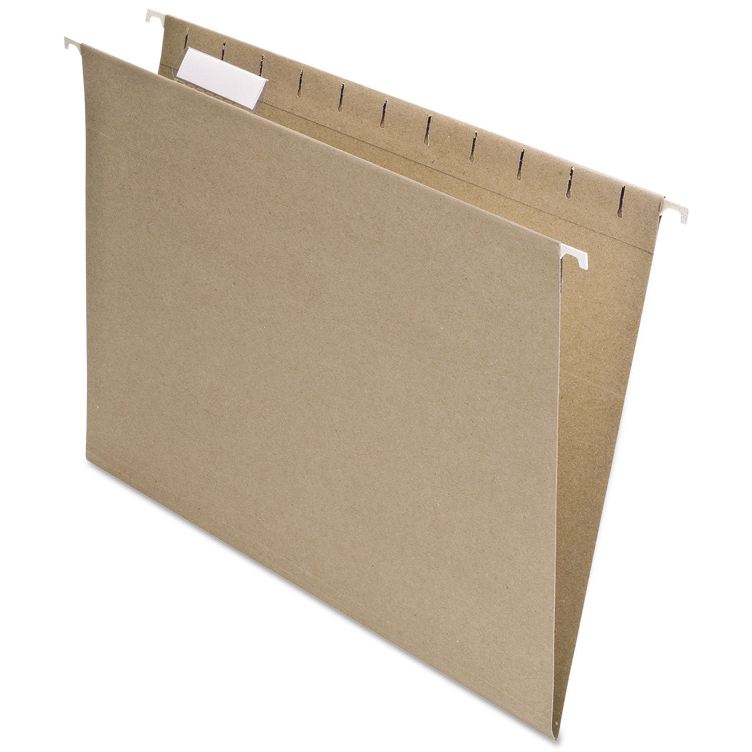 Earthwise by Pendaflex 100% Recycled Colored Hanging File Folders, Letter Size, 1/5-Cut Tabs, Natural, 25/Box - 