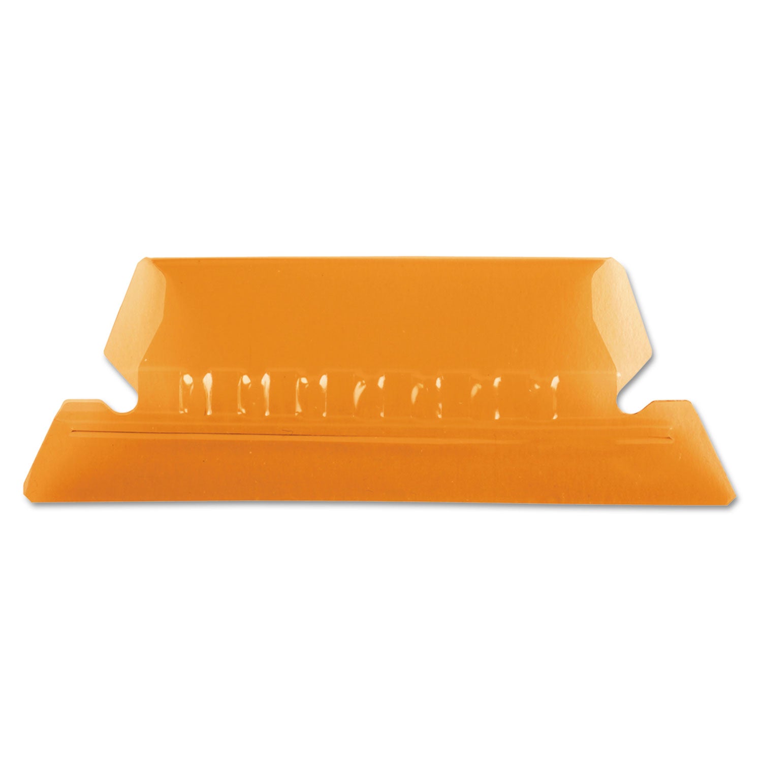 Transparent Colored Tabs For Hanging File Folders, 1/5-Cut, Orange, 2" Wide, 25/Pack - 