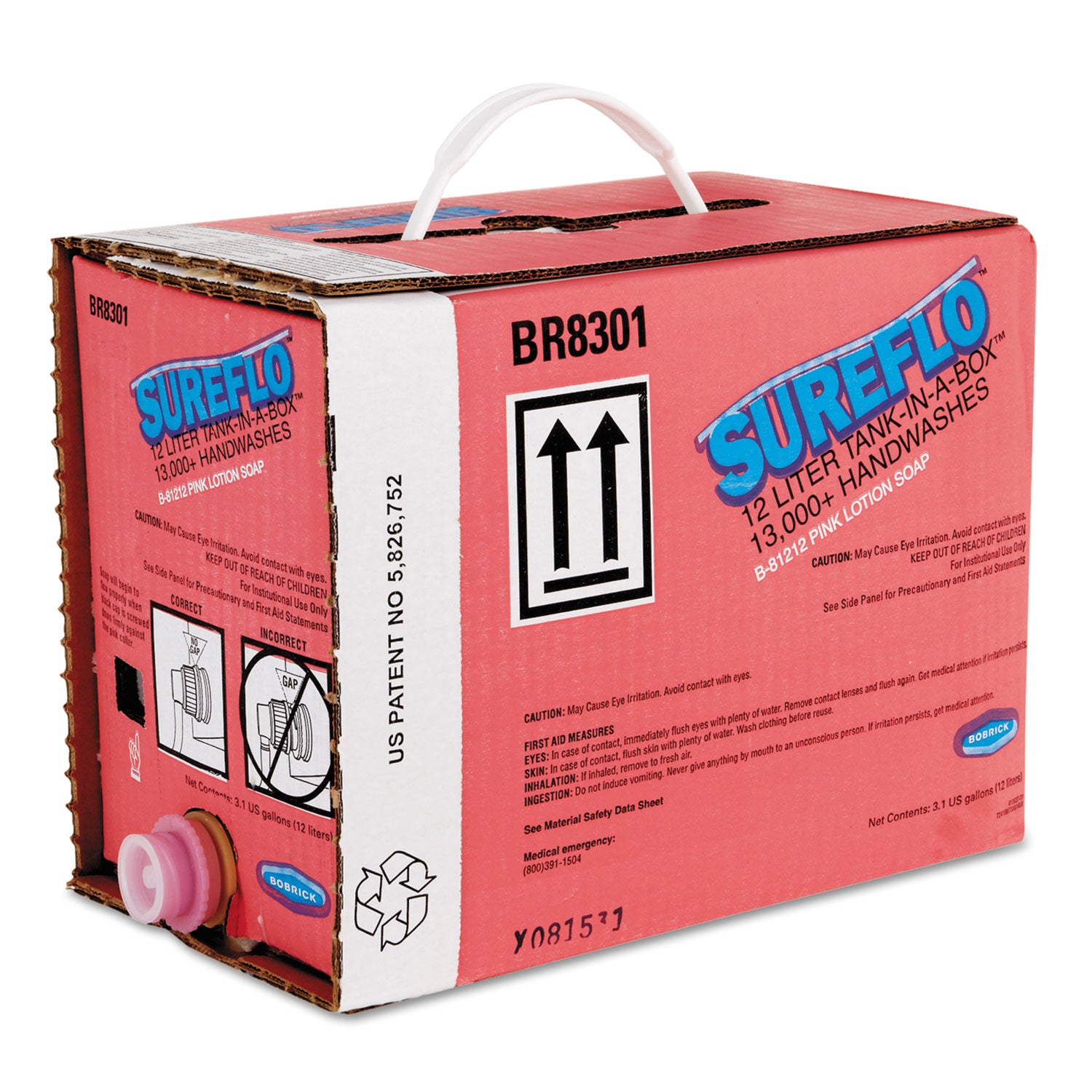 sureflo-pink-lotion-soap-cartridge-unscented-12-l-tank-cartridge_bob81212 - 1