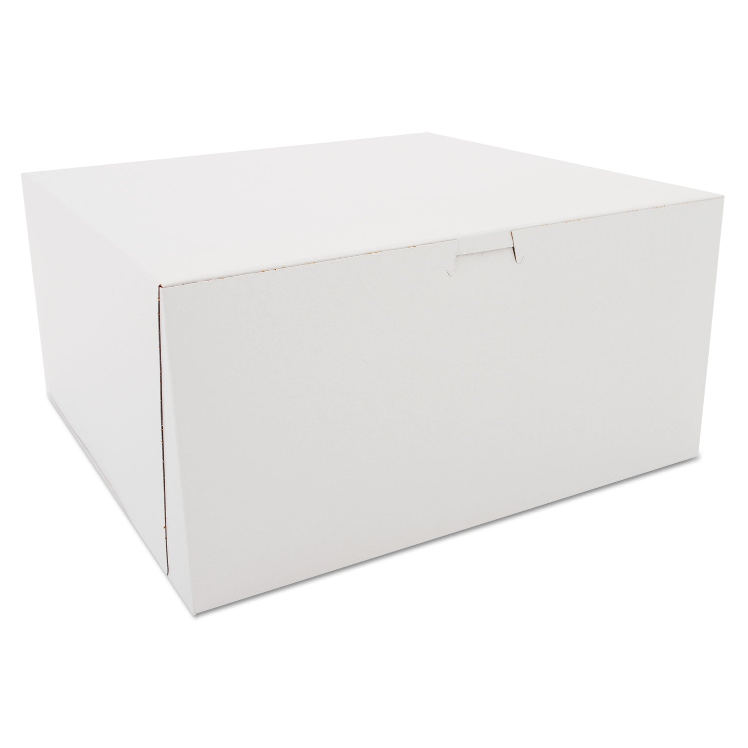 White One-Piece Non-Window Bakery Boxes, 12 x 12 x 6, White, Paper, 50/Carton - 