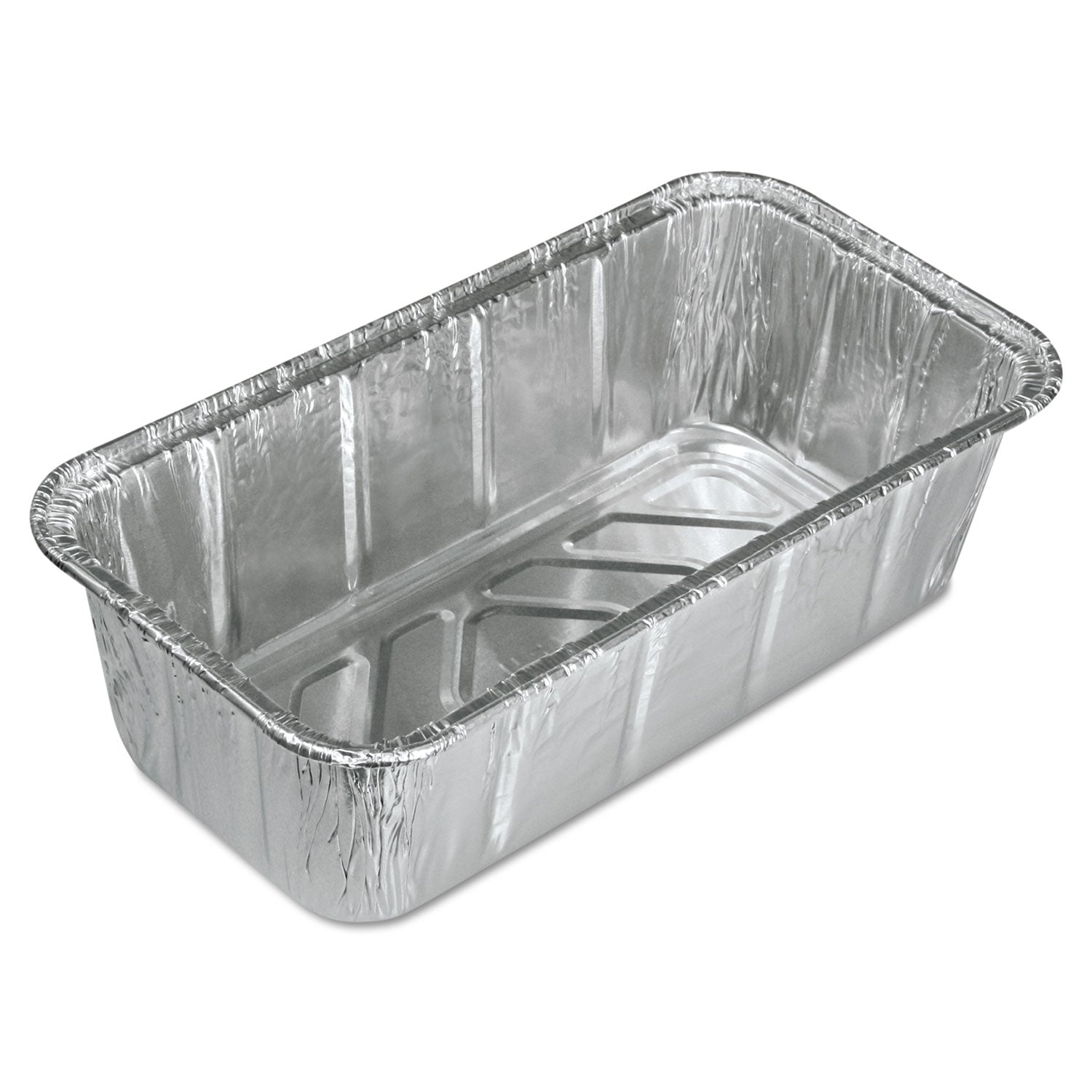 Aluminum Baking Pan, #2 Loaf, 2 lb Capacity, 8 x 3.88 x 2.59, 200/Carton - 