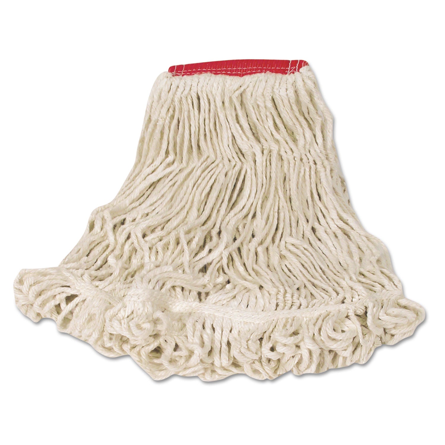 super-stitch-looped-end-wet-mop-head-cotton-synthetic-large-size-red-white_rcpd253whi - 1