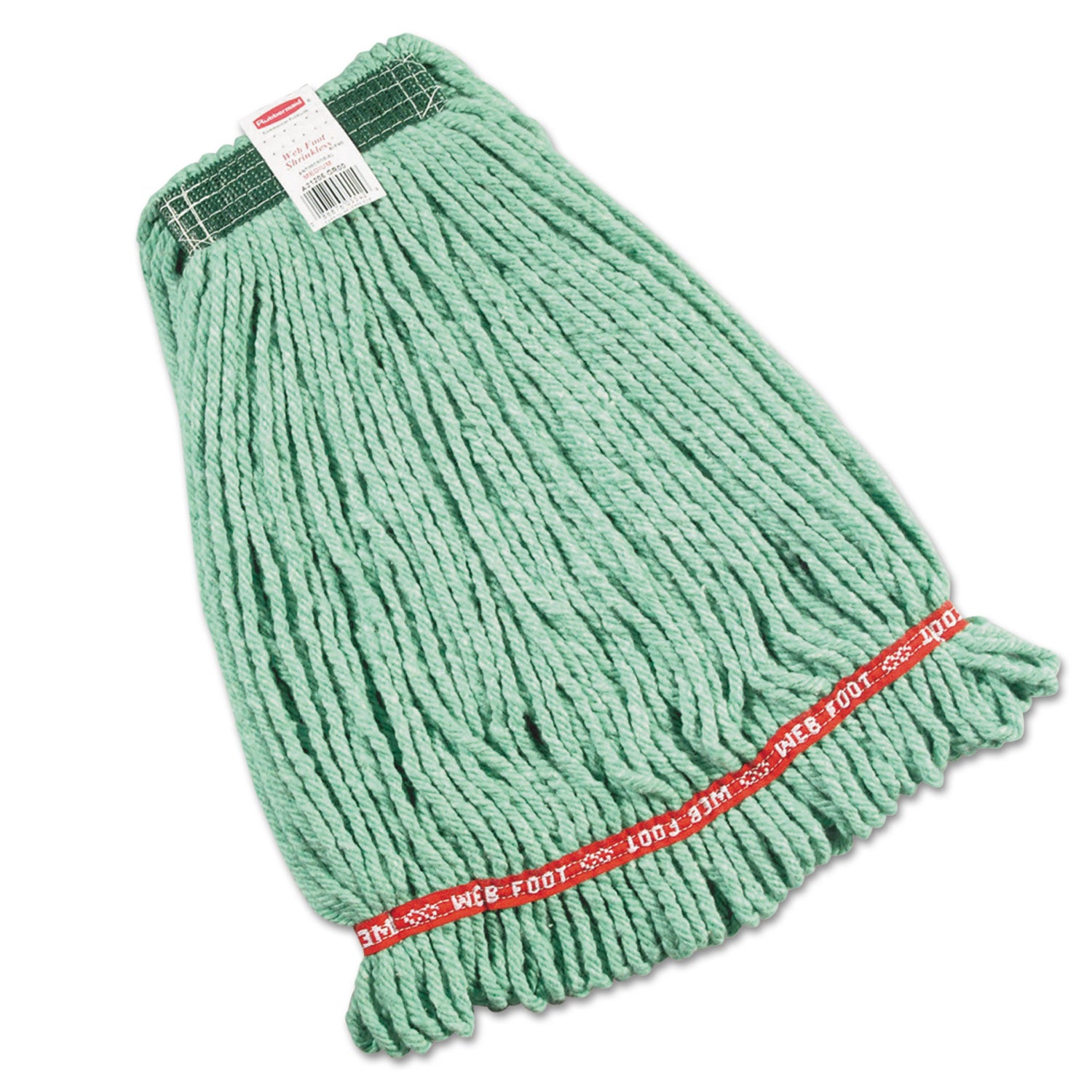 web-foot-wet-mop-heads-shrinkless-cotton-synthetic-green-medium_rcpa212gre - 1