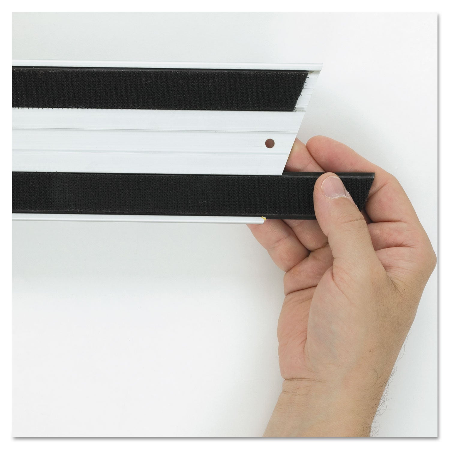 Hook and Loop Replacement Strips, 1.1" x 18", Black - 