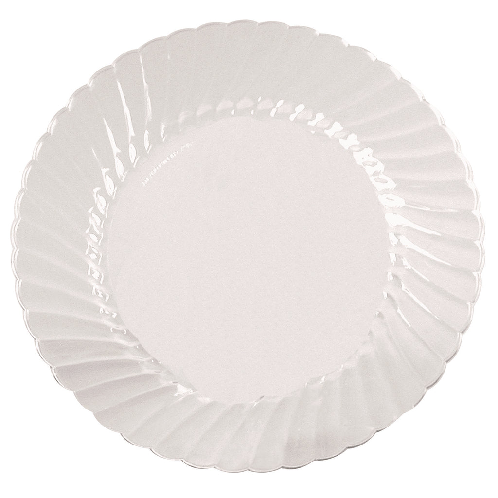 Classicware Plates, Plastic, 9" dia, Clear, 18/Bag, 10 Bags/Carton