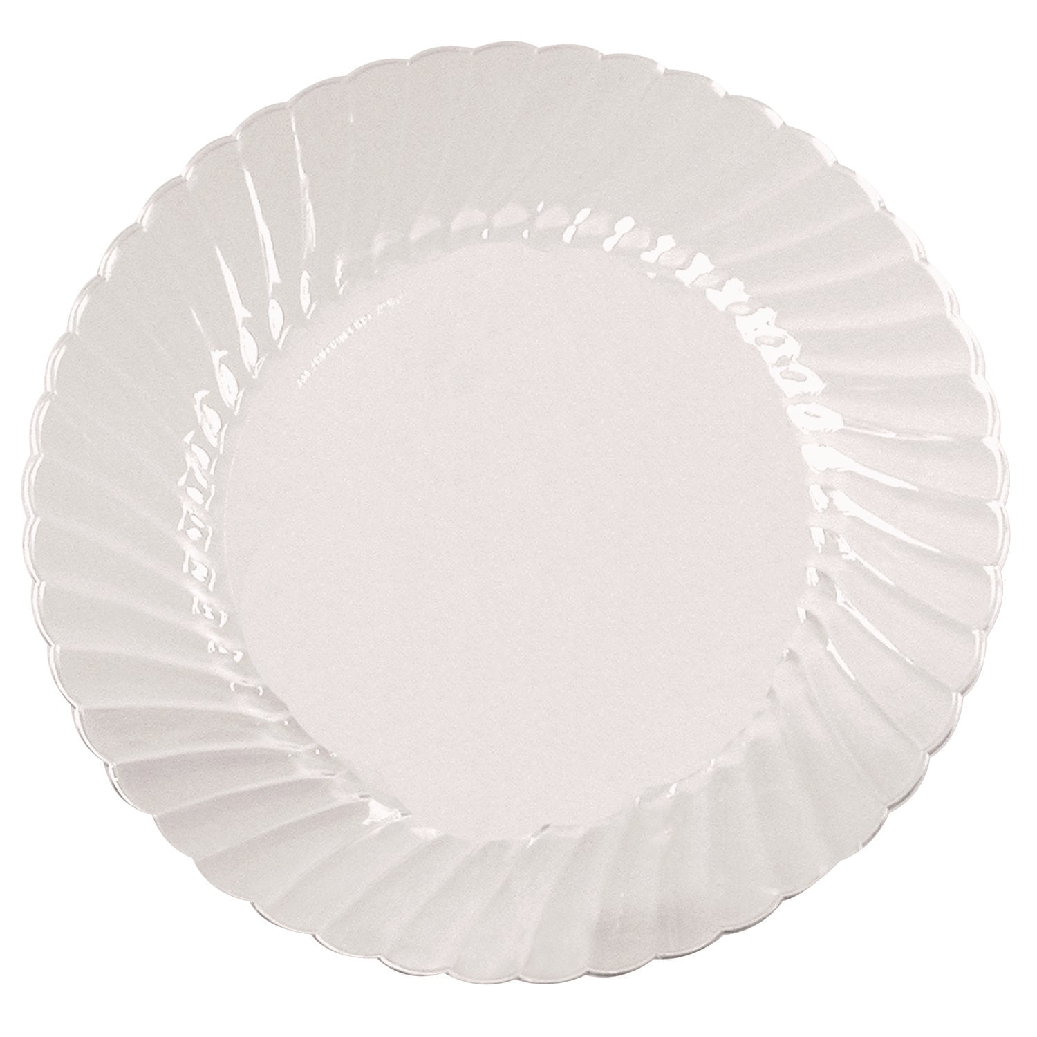 Classicware Plates, Plastic, 9" dia, Clear, 18/Bag, 10 Bags/Carton