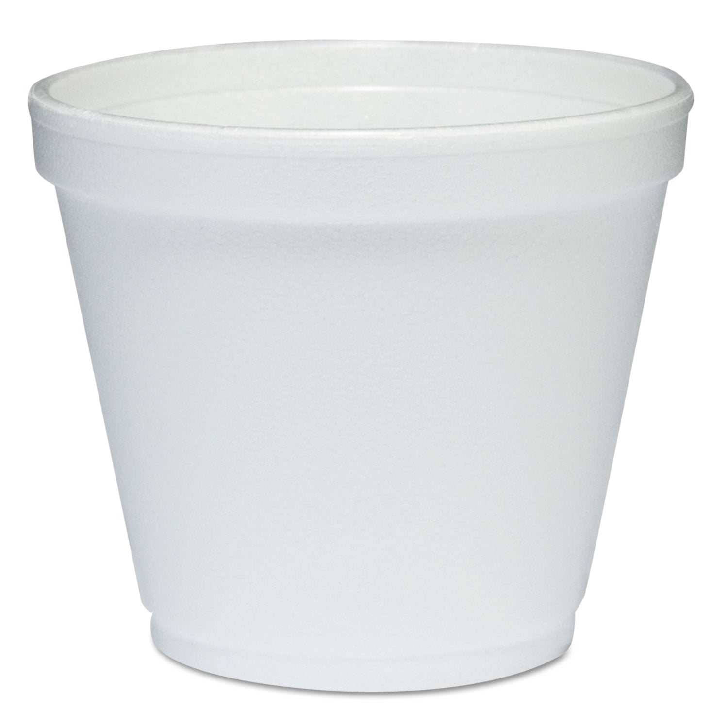 Food Containers, Squat, 8 oz, White, Foam, 1,000/Carton - 