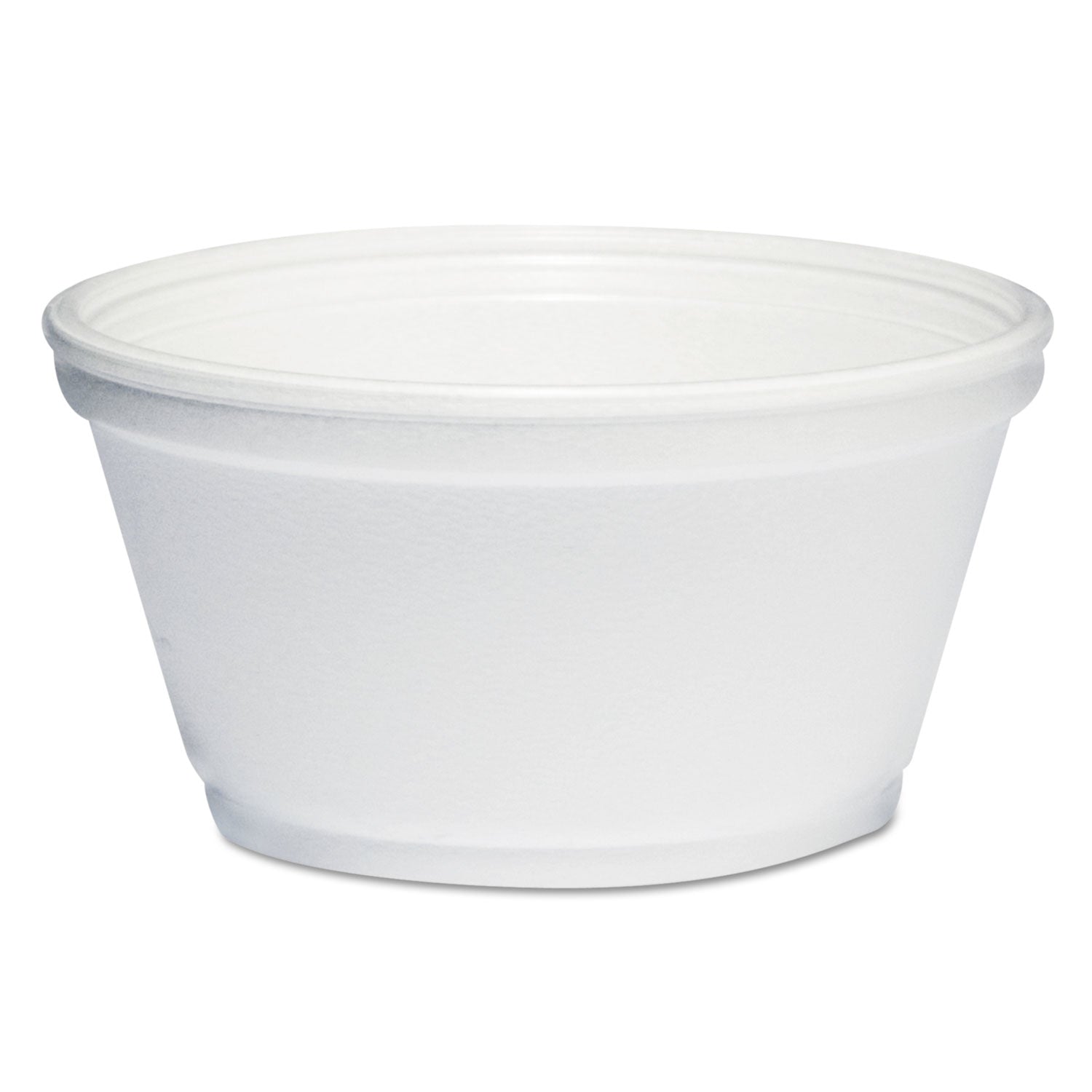 Foam Container, Extra Squat, 8 oz, White, 1,000/Carton - 