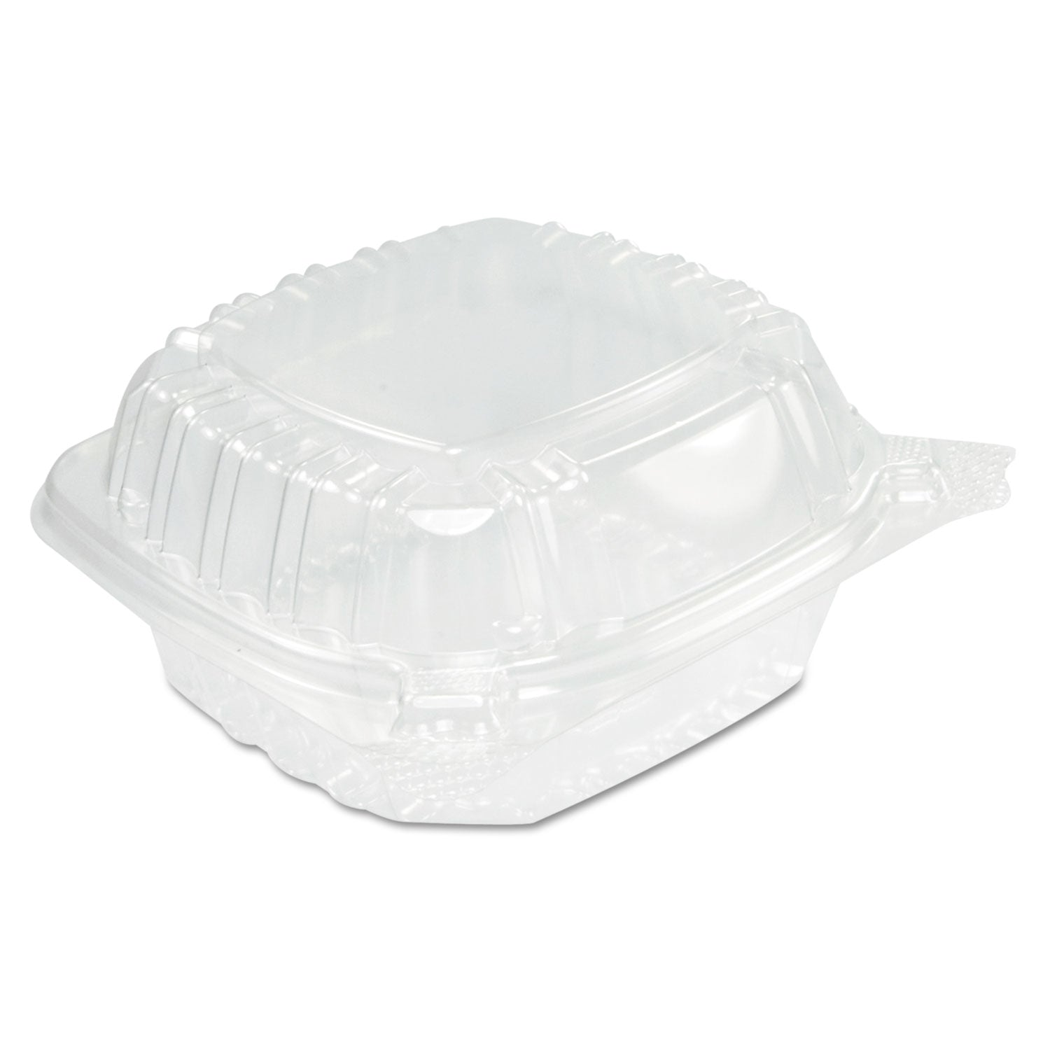 ClearSeal Hinged-Lid Plastic Containers, Sandwich Container, 13.8 oz, 5.4 x 5.3 x 2.6, Clear, Plastic, 500/Carton - 
