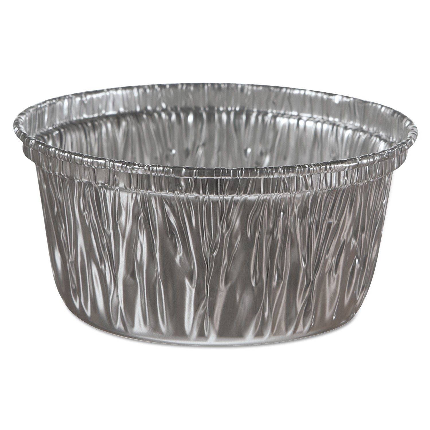 Aluminum Baking Cups, 4 oz, 3.38" Diameter x 1.56"h, 1,000/Carton - 