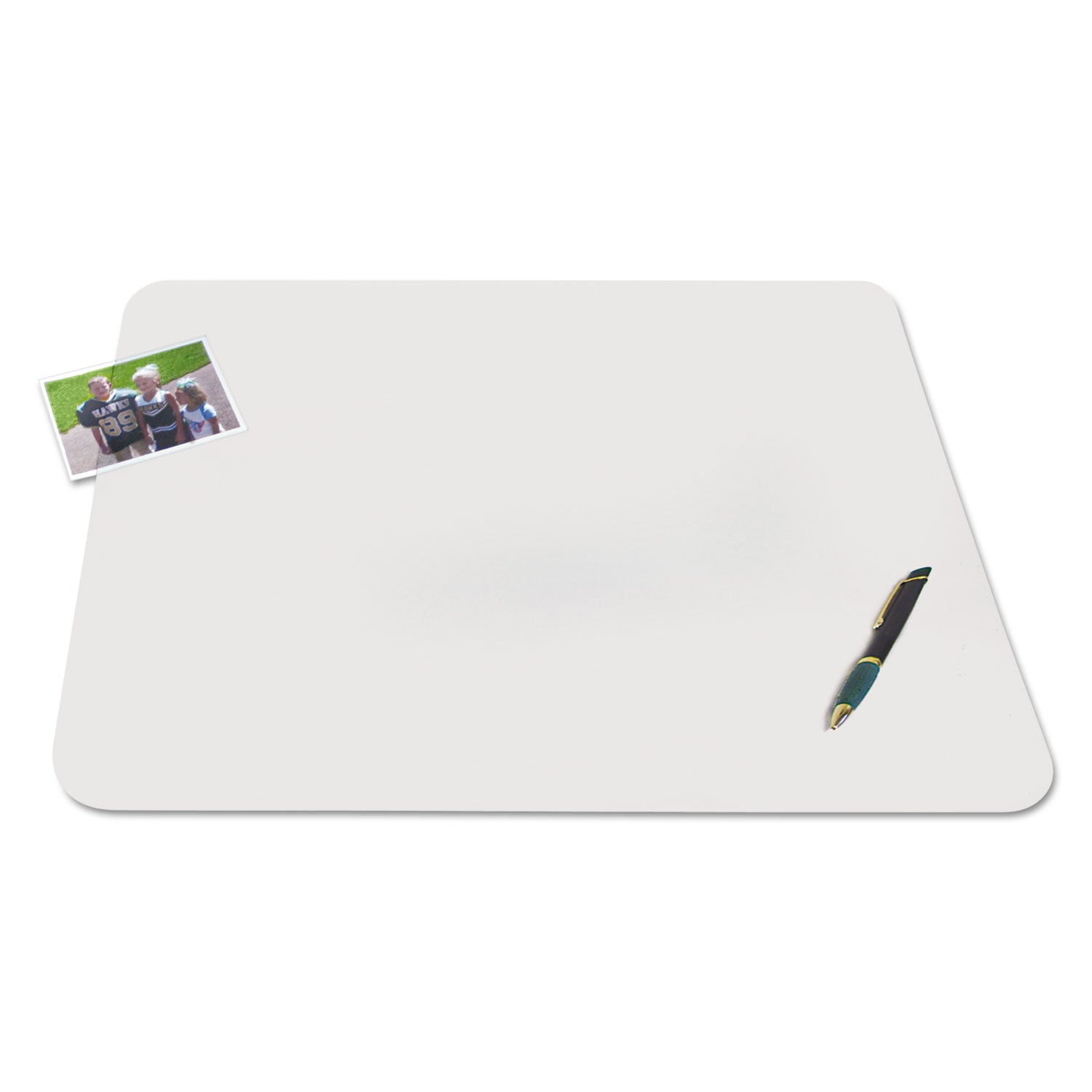 KrystalView Desk Pad with Antimicrobial Protection. Matte Finish, 17 x 12, Clear - 